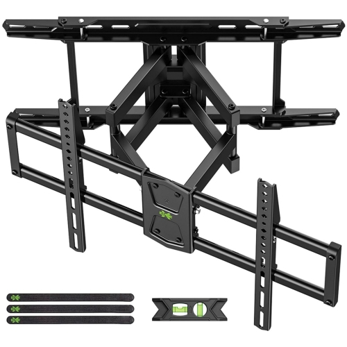 USX MOUNT Full Motion TV Wall Mount Bracket for 42-84 Inch TVs, Fits 16/18/24 Inch Wood Studs Spacing, Smooth Swivel Extension, 110 Lbs Capacity, Max