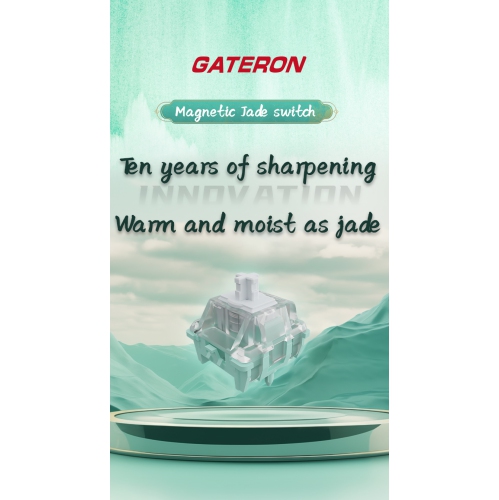 GATERON Magnetic Jade Keyboard Switches, Linear Factory Pre-lubed Freely Setting Pre-Travel Key Switches for Mechanical Keyboard