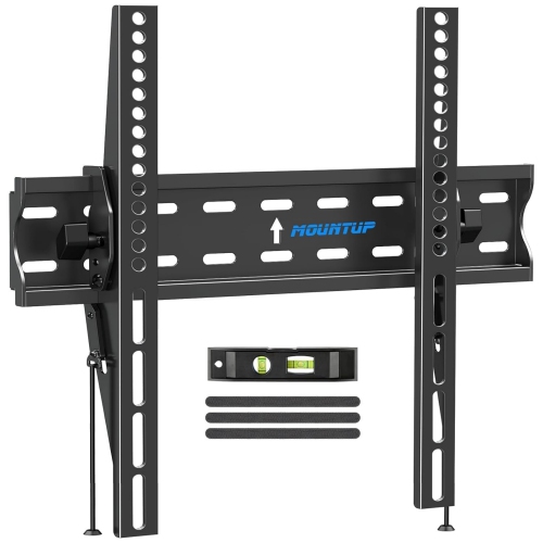 MOUNTUP TV Wall Mount, Tilting TV Bracket for Most 26-60 Inch LED LCD OLED Flat/Curved TVs, Low Profile TV Mount Save Spacing - Fits 12" to 16" Stud,