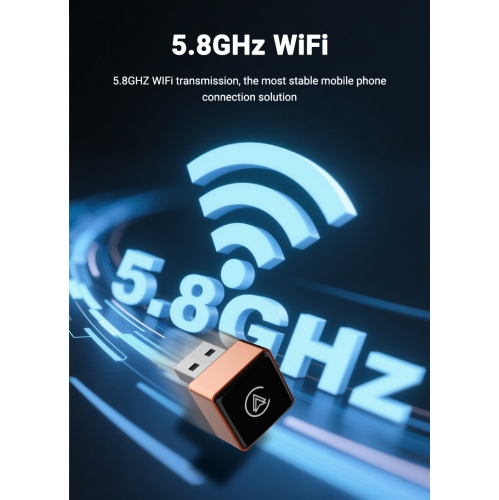 2-in-1 Wireless CarPlay-Android Auto Converter Bluetooth/WiFi Automatic Connection Supports Original Car Control Plug and Play CarPlay Box Car Adapter