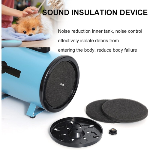 2000W Pet Hair Dryer, Adjustable 2 Temperature Settings for Dogs and Hair Dryers with 3 Different Nozzles, Stepless Adjustable Speed ​​for Dogs and