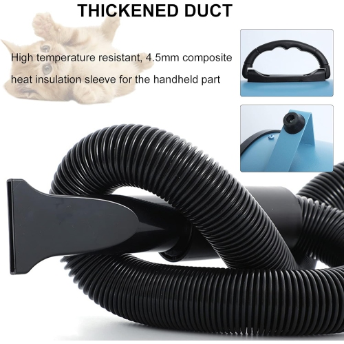 2000W Pet Hair Dryer, Adjustable 2 Temperature Settings for Dogs and Hair Dryers with 3 Different Nozzles, Stepless Adjustable Speed ​​for Dogs and