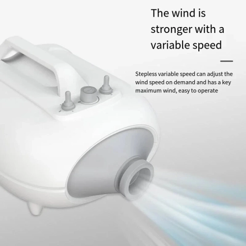 Pet Hair Dryer 3500W Stepless Speed ​​​​Adjustable, Professional Dog Grooming Hair Dryer, Suitable for Dogs and Cats, with Extension Hose, Heating