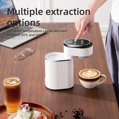 Portable coffee machine, small home fully automatic hot and cold espresso machine, semi-automatic hot and cold double espresso machine, green, US plug