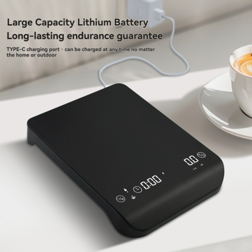 Smart Touchscreen Kitchen Scale 3kg Timer Baking Coffee Scale Fast Charging and One-Click Reset Suitable for Baking Enthusiasts - Charging Model +