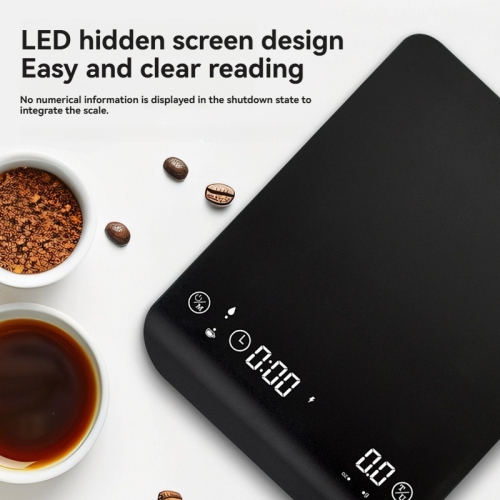 Smart Touchscreen Kitchen Scale 3kg Timer Baking Coffee Scale Fast Charging One-Click Reset Suitable for Baking Enthusiasts - Rechargeable Model