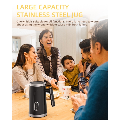 Electric Milk Frother, Automatic Hot and Cold Milk Frother Heater, Suitable for Milk, Latte, Hot Chocolate, Cappuccino, 100-120V, US Plug