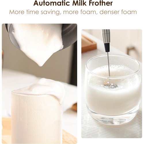 Electric Milk Frother 4 in 1 Automatic Hot and Cold Milk Frother Heater for Milk Latte Froth Machine Hot Chocolate Cappuccino US Standard