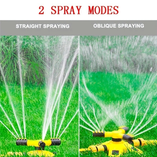 360-degree automatic rotating sprinkler, garden watering set, - 1 sprinkler + 2 4-point quick connectors + 1 46-point standard connector + 1 8-claw +