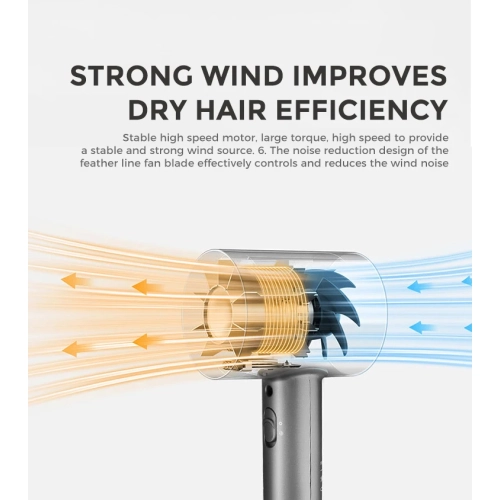 Hair salon special hair dryer T-shaped hotel hair dryer 1800W high power hair dryer home hair dryer-D087B black