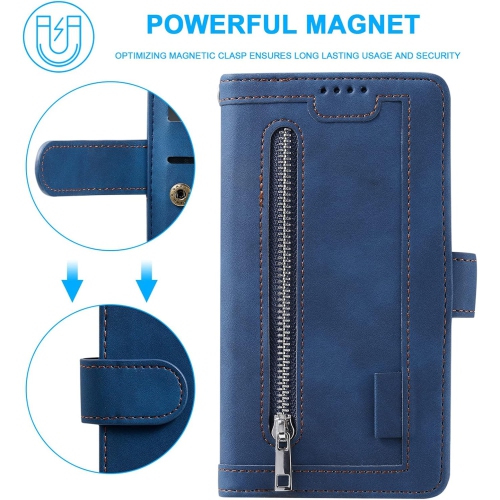 [ LIMITTED TIME OFFRE ] - Étui portefeuille pour iPhone 14 PLUS, étui folio multifonction à rabat 9 fentes pour cartes Étui pour téléphone avec