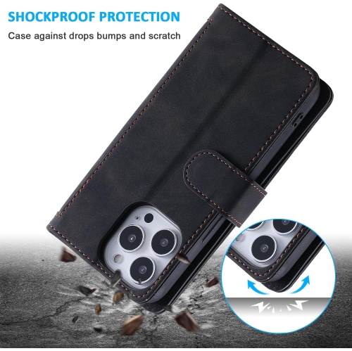 [ LIMITTED TIME OFFER ] - Wallet Case for iPhone 13 PRO, Multi-Function Flip Folio 9 Card Slots Phone Case with Zipped Pocket Wrist Strap