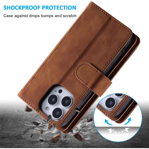 [ LIMITTED TIME OFFER ] - Wallet Case for iPhone 13 PRO, Multi-Function Flip Folio 9 Card Slots Phone Case with Zipped Pocket Wrist Strap
