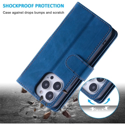 [ LIMITTED TIME OFFER ] - Wallet Case for iPhone 13 PRO, Multi-Function Flip Folio 9 Card Slots Phone Case with Zipped Pocket Wrist Strap
