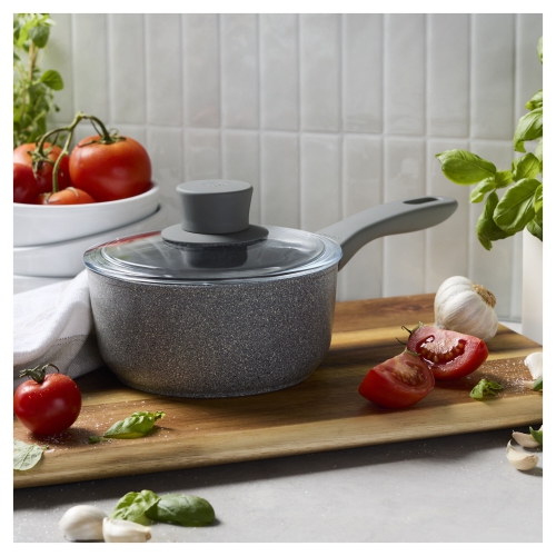 ZWILLING Parma Plus – Casserole ronde en aluminium avec couvercle en céramique 1,4&nbsp;L, gris