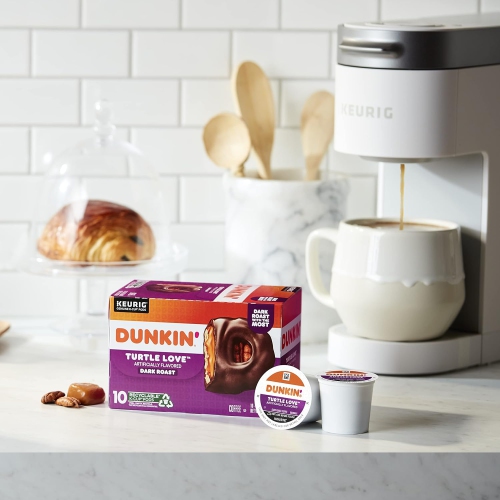 Dunkin' Turtle Love – Café aromatisé, 10 unités dosettes K-Cup Keurig