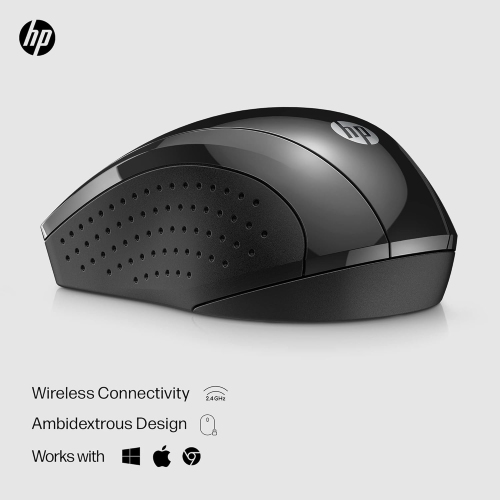 HP X3000 G3 Wireless Mouse, 15-Month Battery, Side Grips for Control, Powerful 1600 DPI Optical Sensor