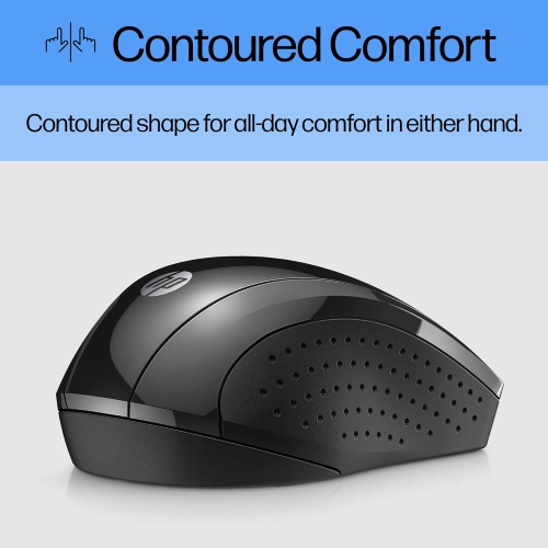 HP X3000 G3 Wireless Mouse, 15-Month Battery, Side Grips for Control, Powerful 1600 DPI Optical Sensor