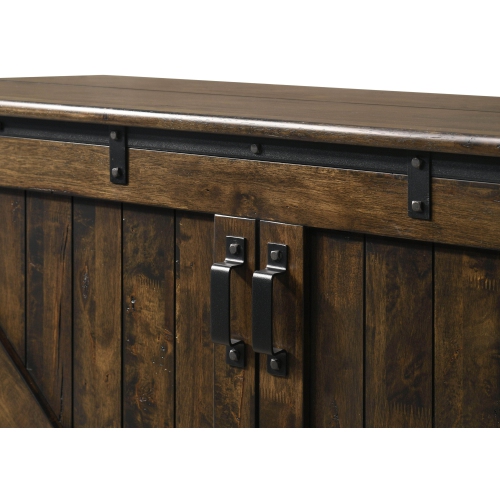 Night and Day Big Sky Murphy Cabinet Bed with Gel Memory Foam Mattress in Wildwood Brown