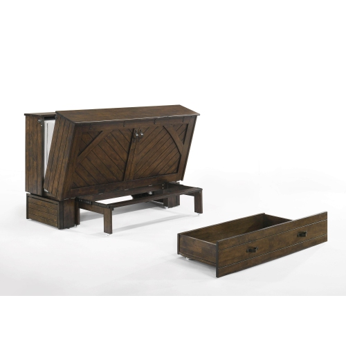 Night and Day Ranchero Murphy Cabinet Bed with Gel Memory Foam Mattress