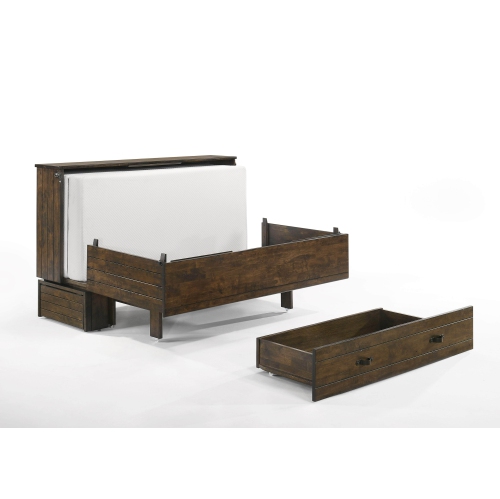 Night and Day Ranchero Murphy Cabinet Bed with Gel Memory Foam Mattress