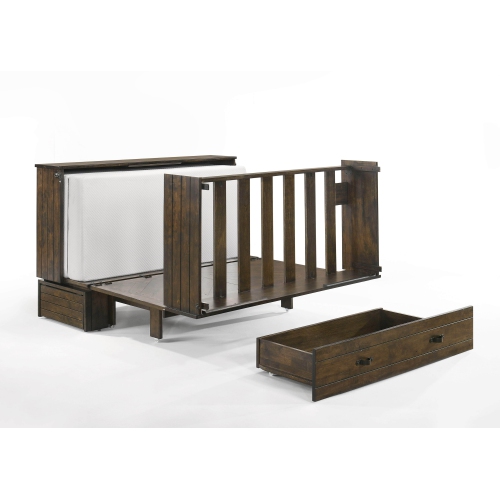 Night and Day Ranchero Murphy Cabinet Bed with Gel Memory Foam Mattress