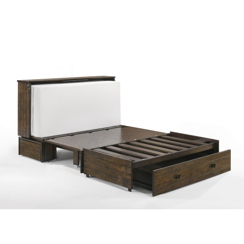 Night and Day Ranchero Murphy Cabinet Bed with Gel Memory Foam Mattress