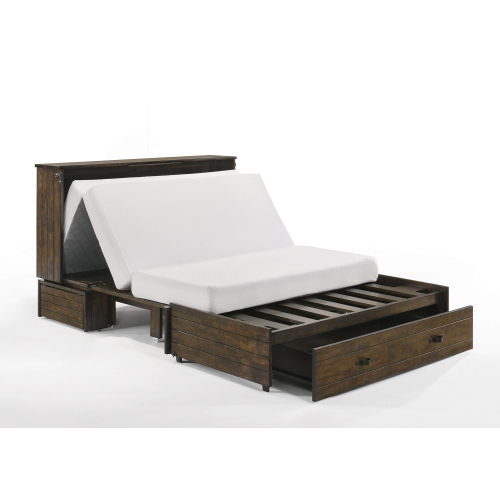 Night and Day Ranchero Murphy Cabinet Bed with Gel Memory Foam Mattress