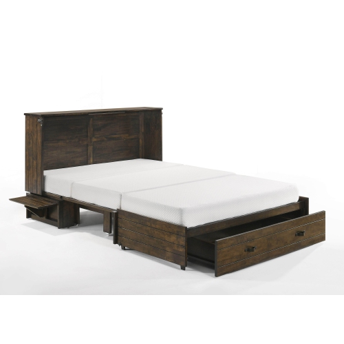 Night and Day Ranchero Murphy Cabinet Bed with Gel Memory Foam Mattress