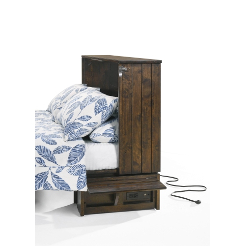 Night and Day Ranchero Murphy Cabinet Bed with Gel Memory Foam Mattress