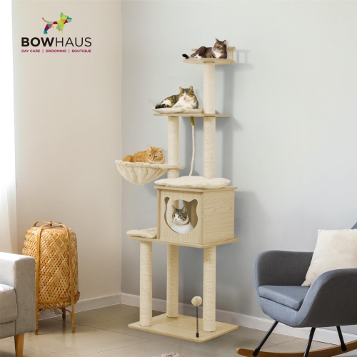 CAPHAUS 64-Inch Multi-Level Cat Tree