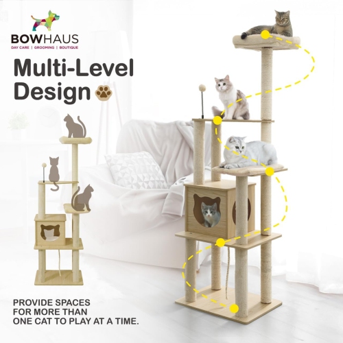 CAPHAUS 65-inch Multi-Level Cat Tree