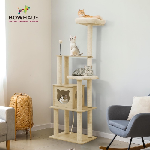 CAPHAUS 65-inch Multi-Level Cat Tree