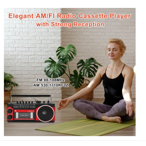 Gracioso Protable Cassette Recorder Player AM FM Compact Cassette Tape Player with Big Speaker & Earphone Jack Build in Microphone,Microcassette