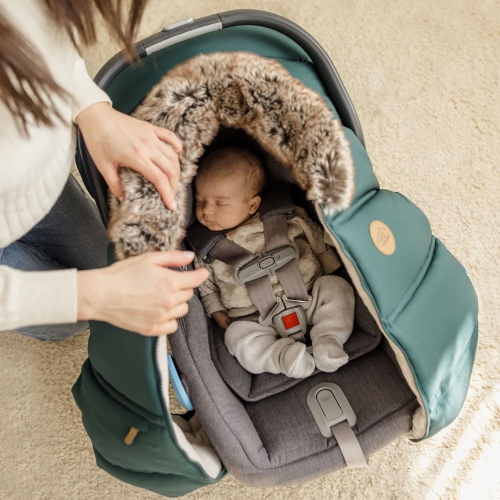 Housse d'hiver Petit Coulou pour sièges d'auto pour bébé - Émeraude