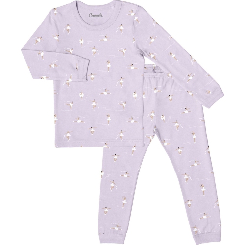 Coccoli Modal Long Sleeve Pyjamas - Figure Skaters on Purple