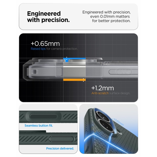 Spigen Case for iPhone 17 Case, Liquid Air Designed for Apple iPhone 17 Case - Abyss Green