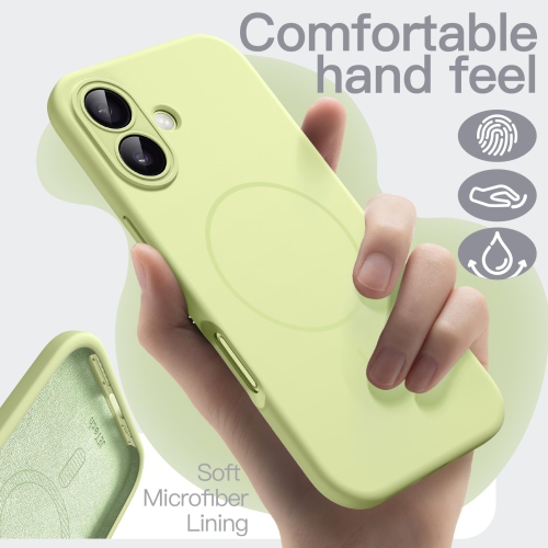 Magnetic Silicone Case for iPhone 17 6.3-Inch, Compatible with MagSafe, Silky Soft Touch, Shock Absorbing Phone Cover with Camera Lens Protection