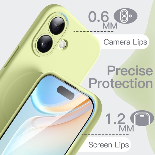 Magnetic Silicone Case for iPhone 17 6.3-Inch, Compatible with MagSafe, Silky Soft Touch, Shock Absorbing Phone Cover with Camera Lens Protection