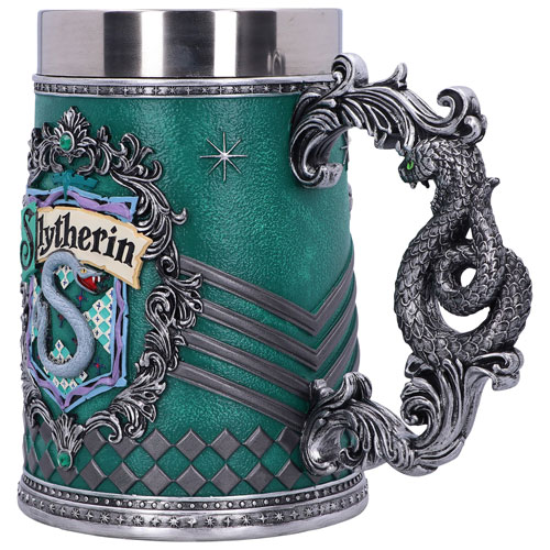 Chope à bière de collection Harry Potter Maison de Poudlard Serpentard de Nemesis Now