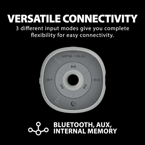 Avantree Slumber - Silent Bluetooth Pillow Speakers for Sleeping with Built-in White Noise, Micro SD Card, AUX Input, Remote Control Panel, Sleep