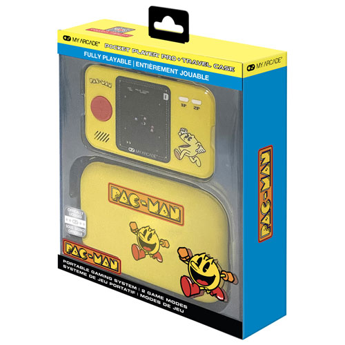 DreamGEAR Uni Pocket Player Pro Pac-Man Portable Gaming System with Travel Case