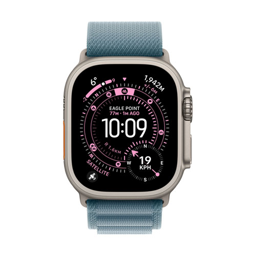 Apple Watch 49mm Alpine Loop - Light Blue/Black - Small 130-160mm