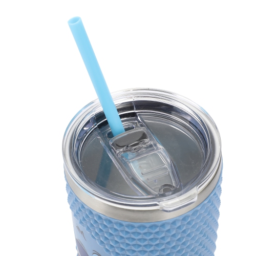 Gobelet à pointes de 20 oz avec visage de personnage Stitch de LILO & Stitch, bleu