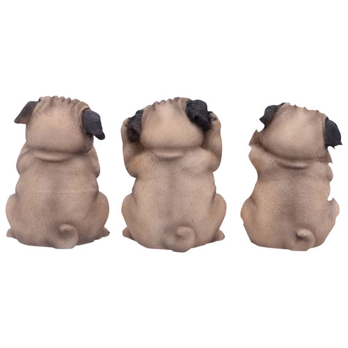 Figurine des trois carlins de la sagesse de Nemesis Now