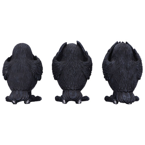 Figurine des trois corbeaux sages de Nemesis Now