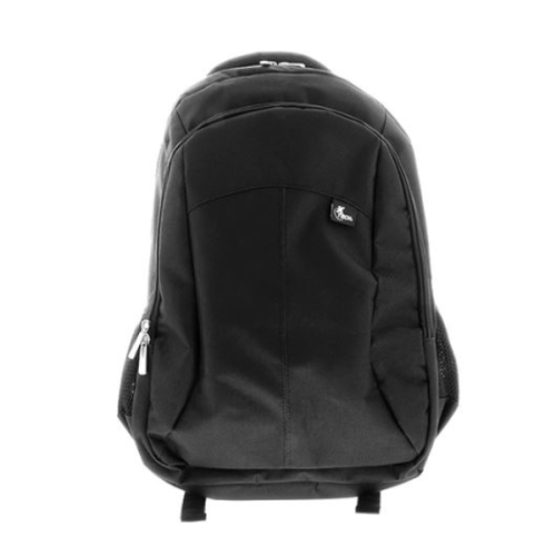 Xtech Backpack 15.6in Front Accessory Pocket with Interior Organizer Metal Zippers - Black