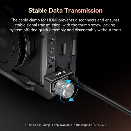 SmallRig ZV-E1 Cage Kit with Silicone Grip and Cable Clamp for HDMI, Full Camera Cage Kit for Sony ZV-E1, Built-in Quick Release Plate for Arca-Type,
