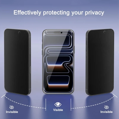 Protecteur d'écran de confidentialité de 6,3&nbsp;po pour iPhone 17 Pro + protecteur de lentille de caméra [3+3 Pack] en verre anti-espion 9H