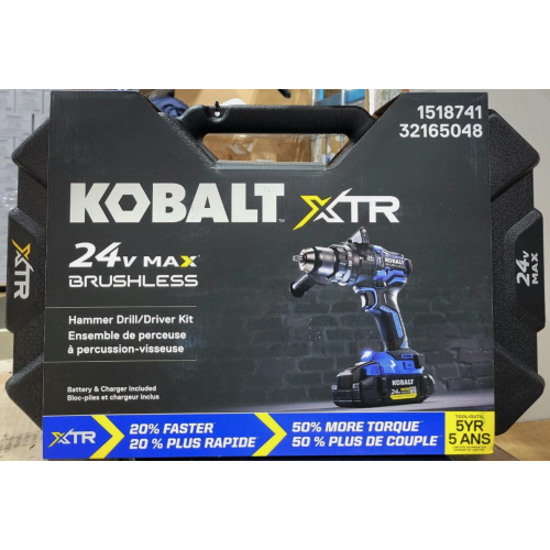 Perceuse/plongeuse à percussion sans balais XTR de Kobalt - Étui rigide